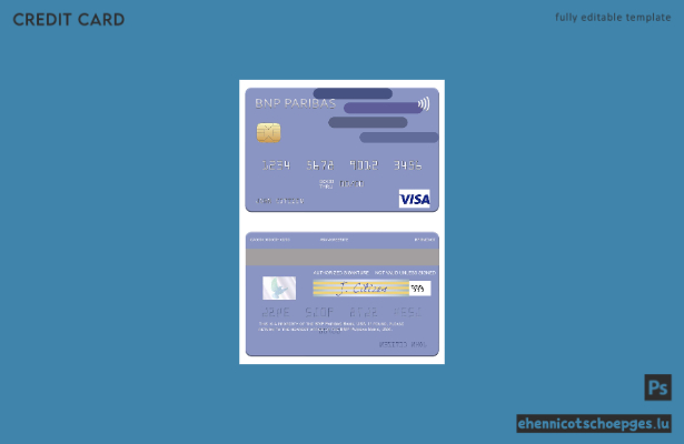 USA BNP Paribas Bank Visa-Karte – Beispielvorschau